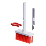 Maxbell Keyboard Dusting Brush Portable Washable Duster for Car Vent Kitchen Bedroom red