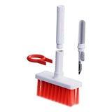 Maxbell Keyboard Dusting Brush Portable Washable Duster for Car Vent Kitchen Bedroom red