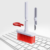 Maxbell Keyboard Dusting Brush Portable Washable Duster for Car Vent Kitchen Bedroom red