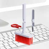 Maxbell Keyboard Dusting Brush Portable Washable Duster for Car Vent Kitchen Bedroom red