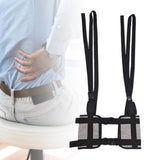 Maxbell Hanging Spinal Traction Harness Hanging Lumbar Traction Belt for Adults Gray