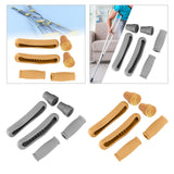Maxbell Crutch Pads Kit Rubber Replacement Accessories for Patients Elderly Athletes Grey
