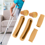 Maxbell Crutch Pads Kit Rubber Replacement Accessories for Patients Elderly Athletes Yellow