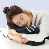 Maxbell Office Desk Napping Pillow Lumbar Pillow Support Pillow for Home Hiking Navy blue