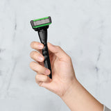 Maxbell 7 Layer Blade Razor Comfort Portable Men Shaver for Father Boys Gift for Men Blue