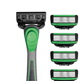 Maxbell 7 Layer Blade Razor Comfort Portable Men Shaver for Father Boys Gift for Men Green