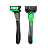 Maxbell 7 Layer Blade Razor Comfort Portable Men Shaver for Father Boys Gift for Men Green