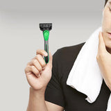 Maxbell 7 Layer Blade Razor Comfort Portable Men Shaver for Father Boys Gift for Men Green