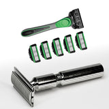 Maxbell 7 Layer Blade Razor Comfort Portable Men Shaver for Father Boys Gift for Men Green