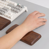 Maxbell Wrist Rest for Mouse Wooden Wrist Support for Home Office Comfortable Typing dark brown