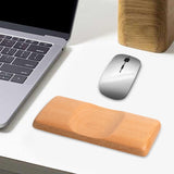 Maxbell Wrist Rest for Mouse Wooden Wrist Support for Home Office Comfortable Typing light brown