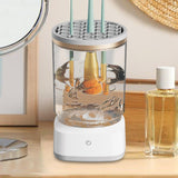 Maxbell Electric Makeup Brush Cleaner Machine Cosmetic Brushes Cleaning for Male Salon clear