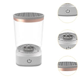 Maxbell Electric Makeup Brush Cleaner Machine Cosmetic Brushes Cleaning for Male Salon clear