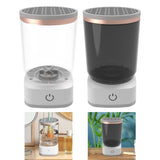 Maxbell Electric Makeup Brush Cleaner Machine Cosmetic Brushes Cleaning for Male Salon clear