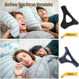 Maxbell Anti Snoring Chin Strap Breathable Chin Strap for Users to Keep Mouth Closed Black