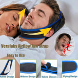 Maxbell Anti Snoring Chin Strap Breathable Chin Strap for Users to Keep Mouth Closed Blue