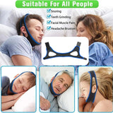 Maxbell Anti Snoring Chin Strap Breathable Chin Strap for Users to Keep Mouth Closed Blue