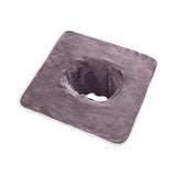 Maxbell SPA Towel with Face Hole Washable for Skin Soft Steam Massage Towel gray