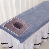 Maxbell SPA Towel with Face Hole Washable for Skin Soft Steam Massage Towel gray