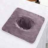 Maxbell SPA Towel with Face Hole Washable for Skin Soft Steam Massage Towel gray