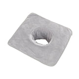 Maxbell SPA Towel with Face Hole Washable for Skin Soft Steam Massage Towel light gray