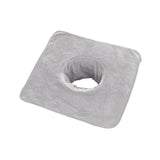 Maxbell SPA Towel with Face Hole Washable for Skin Soft Steam Massage Towel light gray