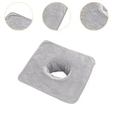 Maxbell SPA Towel with Face Hole Washable for Skin Soft Steam Massage Towel light gray