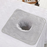 Maxbell SPA Towel with Face Hole Washable for Skin Soft Steam Massage Towel light gray