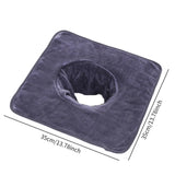 Maxbell SPA Towel with Face Hole Washable for Skin Soft Steam Massage Towel dark gray