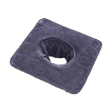 Maxbell SPA Towel with Face Hole Washable for Skin Soft Steam Massage Towel dark gray