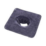 Maxbell SPA Towel with Face Hole Washable for Skin Soft Steam Massage Towel dark gray