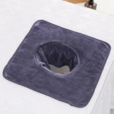 Maxbell SPA Towel with Face Hole Washable for Skin Soft Steam Massage Towel dark gray