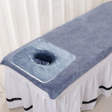 Maxbell SPA Towel with Face Hole Washable for Skin Soft Steam Massage Towel blue