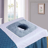 Maxbell SPA Towel with Face Hole Washable for Skin Soft Steam Massage Towel blue