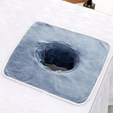 Maxbell SPA Towel with Face Hole Washable for Skin Soft Steam Massage Towel blue