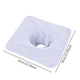 Maxbell SPA Towel with Face Hole Washable for Skin Soft Steam Massage Towel white