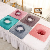 Maxbell SPA Towel with Face Hole Washable for Skin Soft Steam Massage Towel white