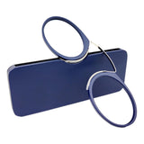 Maxbell Armless Reading Glasses Compact Nose Clip on Reader for Watching TV Shopping dark blue