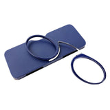 Maxbell Armless Reading Glasses Compact Nose Clip on Reader for Watching TV Shopping dark blue