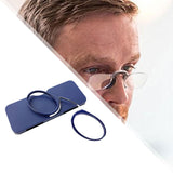 Maxbell Armless Reading Glasses Compact Nose Clip on Reader for Watching TV Shopping dark blue