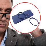 Maxbell Armless Reading Glasses Compact Nose Clip on Reader for Watching TV Shopping dark blue