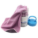 Maxbell Cooling Towel Breathable Mesh Fiber Towel for Outdoor Activities Gym Workout Pink