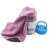Maxbell Cooling Towel Breathable Mesh Fiber Towel for Outdoor Activities Gym Workout Pink