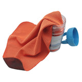 Maxbell Cooling Towel Breathable Mesh Fiber Towel for Outdoor Activities Gym Workout Orange