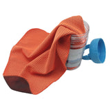 Maxbell Cooling Towel Breathable Mesh Fiber Towel for Outdoor Activities Gym Workout Orange