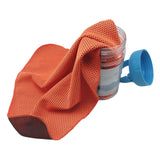 Maxbell Cooling Towel Breathable Mesh Fiber Towel for Outdoor Activities Gym Workout Orange