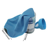 Maxbell Cooling Towel Breathable Mesh Fiber Towel for Outdoor Activities Gym Workout Blue