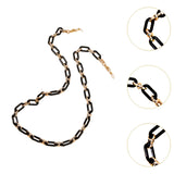 Maxbell Glasses Chain Holder Acrylic Sunglasses Lanyard for Office Photo Props Beach black