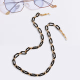 Maxbell Glasses Chain Holder Acrylic Sunglasses Lanyard for Office Photo Props Beach black