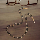 Maxbell Glasses Chain Holder Acrylic Sunglasses Lanyard for Office Photo Props Beach black